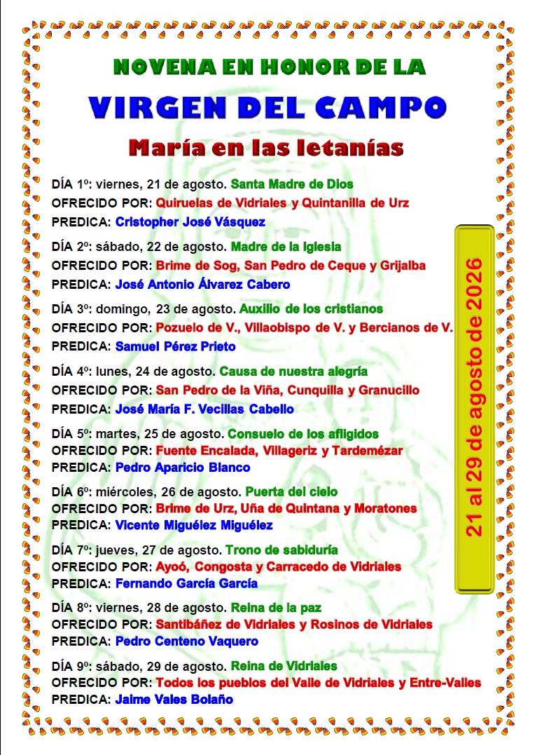 Cartel Novena 2026 - Parte 2